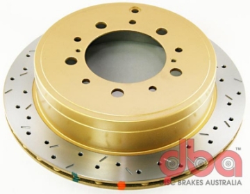Picture of DBA 07+ Toyota Land Cruiser 200 Series Rear Drilled and Slotted 4000 Series Rotor
