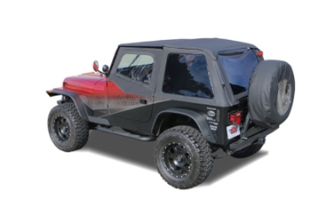 Picture of Rampage 1992-1995 Jeep WranglerYJ Frameless Soft Top Kit - Black Diamond