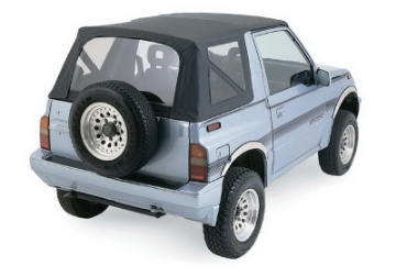 Picture of Rampage 1999-2004 Chevy Tracker Soft Top OEM Replacement - Black Diamond