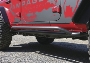 Picture of Rampage 2018-2019 Jeep WranglerJL Unlimited Sport S 4-Door Rail Slide Step - Black