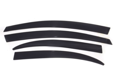 Picture of Rampage 2007-2018 Jeep WranglerJK Unlimited Low Profile Ventvisor - Matte Black