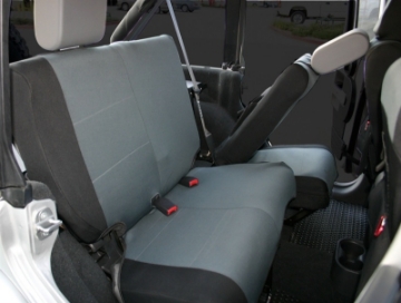 Picture of Rampage 2007-2018 Jeep WranglerJK Custom Fit Seat Cover - Black-Grey