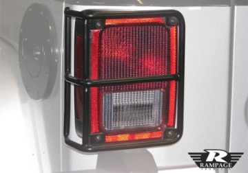 Picture of Rampage 2007-2018 Jeep WranglerJK Taillight Guards - Black