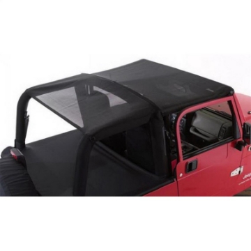 Picture of Rampage 1997-2006 Jeep WranglerTJ Combo Sun Brief-Safari Top - Black Mesh