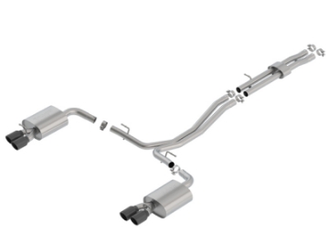Picture of Borla 18-19 Ford Explorer Sport 3-5L 2-5in 2-25in Diameter S-Type Exhaust Black Chrome 3-5in Tip