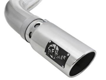 Picture of aFe Large Bore-HD 4in 409 SS DPF-Back Exh 18-19 Ford F-150 V6-3-0L td w- Polished Tip