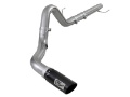 Picture of aFe Large Bore-HD 4in 409 SS DPF-Back Exh 18-19 Ford F-150 V6-3-0L td w- Black Tip