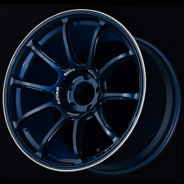 Picture of Advan RZ-F2 18x9-5 +29 5x114-3 Racing Titanium Blue and Ring Wheel