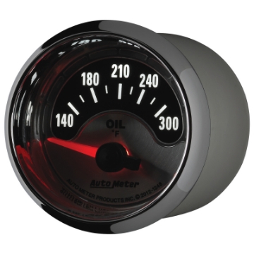 Picture of Autometer American Muscle 2-1-16in Short Sweep Electric 140-300 Deg F Oil Temp Gauge