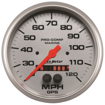 Picture of Autometer Marine Silver Ultra-Lite 5in 120mph GPS Speedometer
