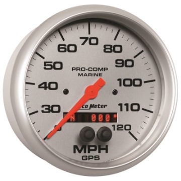Picture of Autometer Marine Silver Ultra-Lite 5in 120mph GPS Speedometer