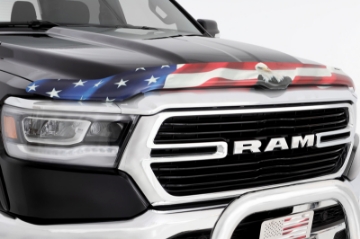 Picture of Stampede 2009-2018 Dodge Ram 1500 Excludes Rebel Models Vigilante Premium Hood Protector - Flag