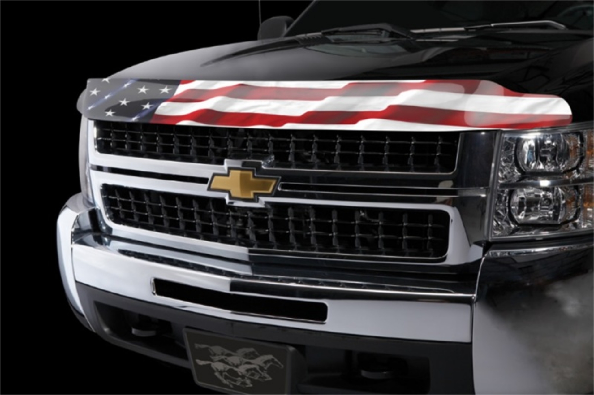 Picture of Stampede 2007-2010 Chevy Silverado 2500 HD Vigilante Premium Hood Protector - Flag