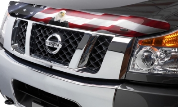 Picture of Stampede 2016-2019 Nissan Titan XD Vigilante Premium Hood Protector - Flag
