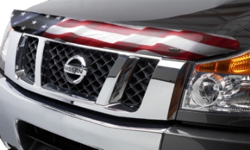 Picture of Stampede 2017-2019 Nissan Titan Vigilante Premium Hood Protector - Flag