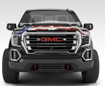 Picture of Stampede 19-23 GMC Sierra 1500 Vigilante Premium Hood Protector - Flag