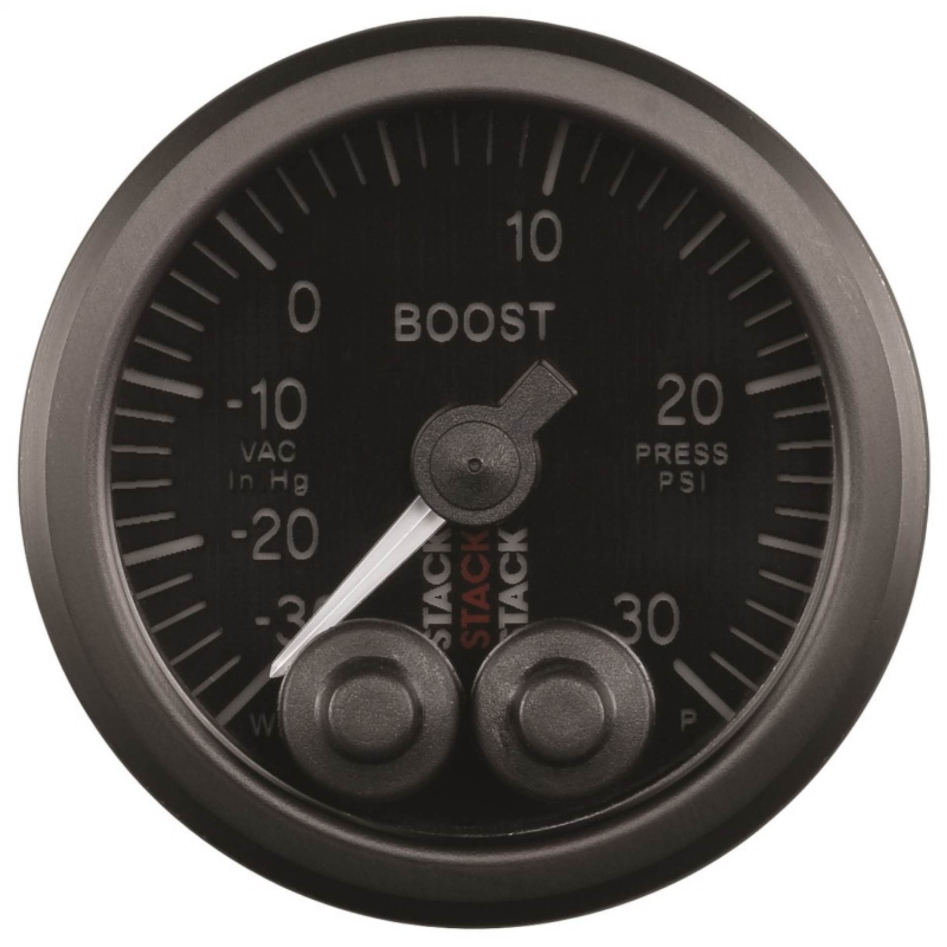 Picture of Autometer Stack Instruments 52mm -30INHG To +30PSI Pro Control Boost Pressure Gauge - Black