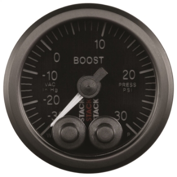 Picture of Autometer Stack Instruments 52mm -30INHG To +30PSI Pro Control Boost Pressure Gauge - Black