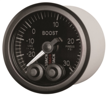 Picture of Autometer Stack Instruments 52mm -30INHG To +30PSI Pro Control Boost Pressure Gauge - Black