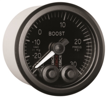 Picture of Autometer Stack Instruments 52mm -30INHG To +30PSI Pro Control Boost Pressure Gauge - Black