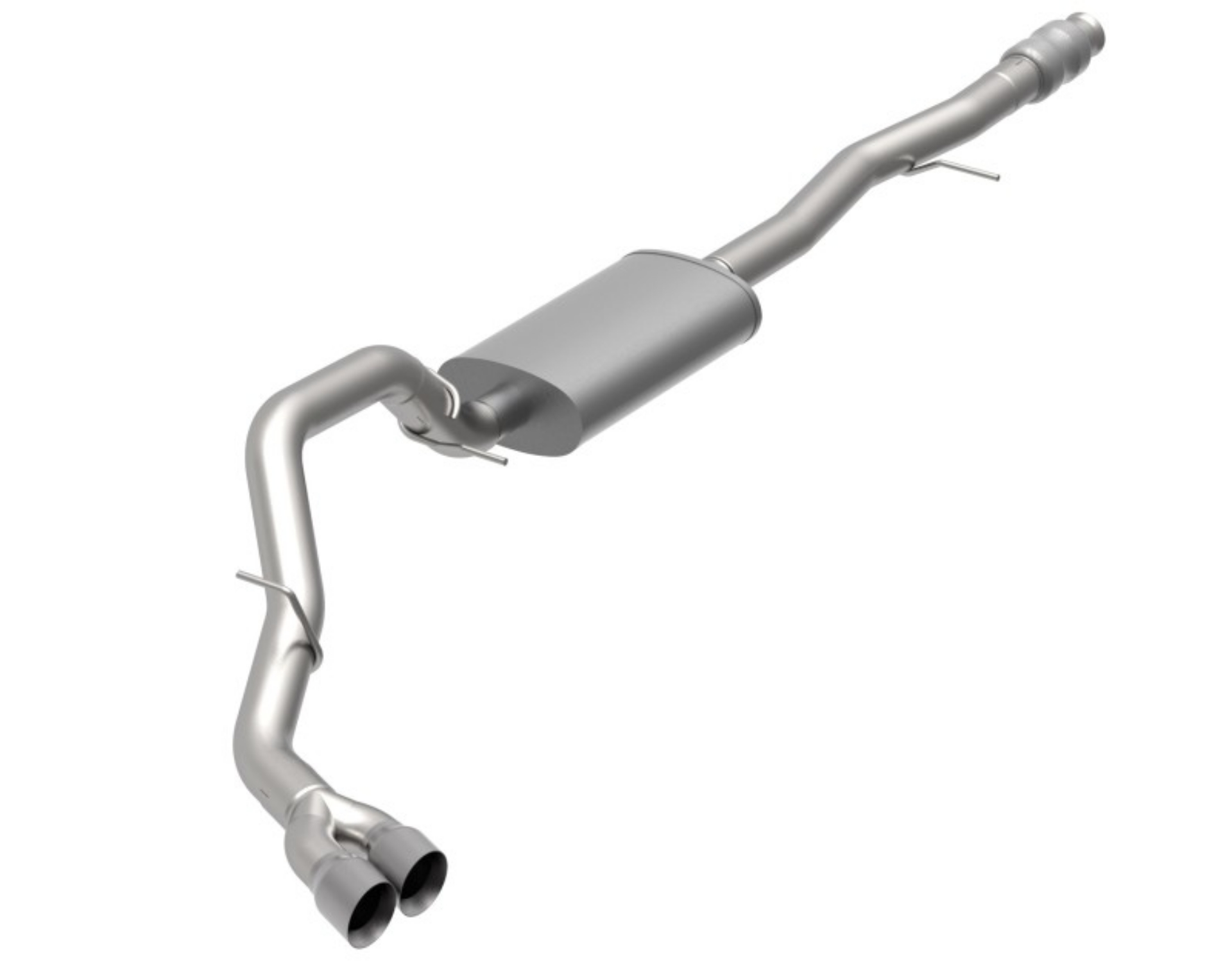 Picture of Kooks 2019+ GM 1500 Series Truck 6-2L CC w- Short Box OEM x 3-1-2in SS Catback Exhaust- w- Pol- Tips