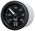 Picture of Autometer Stack 52mm -1 to +2 Bar T-Fitting 0-187in Barb M Mechanical Boost Pressure Gauge - Black