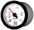 Picture of Autometer Stack 52mm -30INHG to +30 PSI Incl T-Fitting Mechanical Boost Pressure Gauge - White