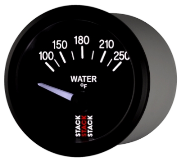 Picture of Autometer Stack 52mm 100-250 Deg F 1-8in NPTF Electric Water Temp Gauge - Black