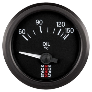 Picture of Autometer Stack 52mm 60-150 Deg C M10 Male Electric Oil Temp Gauge - Black