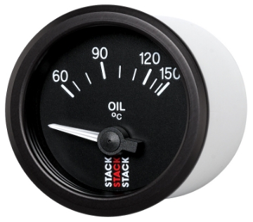 Picture of Autometer Stack 52mm 60-150 Deg C M10 Male Electric Oil Temp Gauge - Black