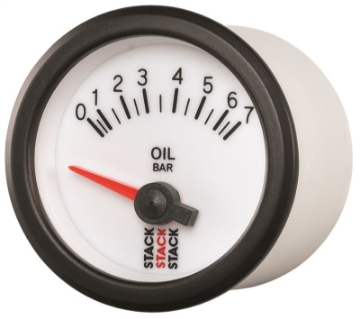 Picture of Autometer Stack 52mm 0-7 Bar M10 Male Electric Oil Pressure Gauge - White