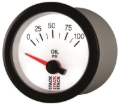 Picture of Autometer Stack 52mm 0-100 PSI 1-8in NPTF Electric Oil Pressure Gauge - White