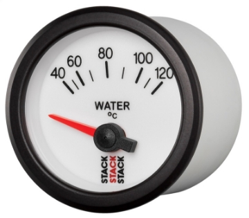 Picture of Autometer Stack 52mm 40-120 Deg C M10 Male Electric Water Temp Gauge - White