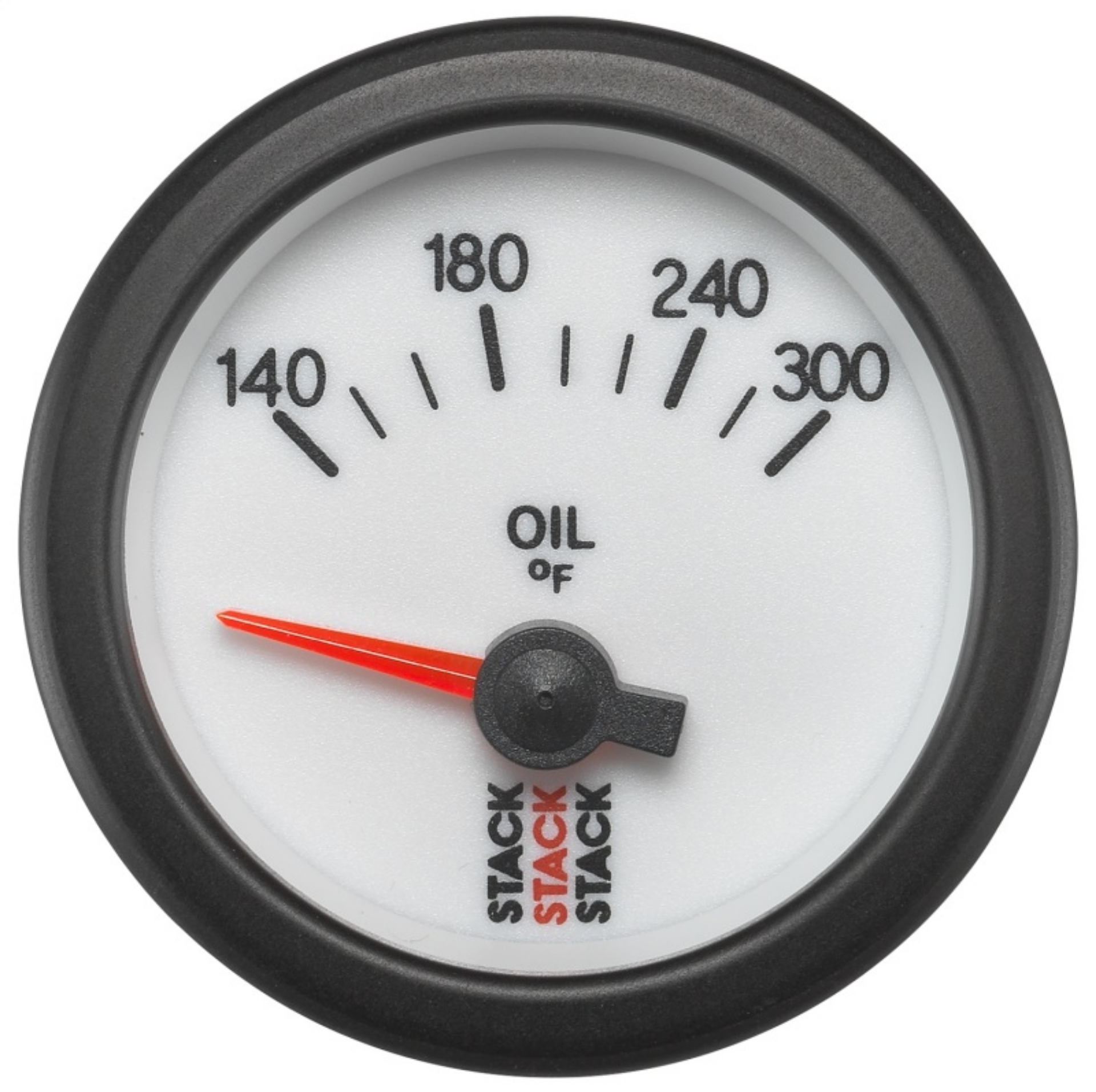 Picture of Autometer Stack 52mm 140-300 Deg F 1-8in NPTF Electric Oil Temp Gauge - White