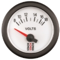 Picture of Autometer Stack 52mm 8-18V Electric Battery Voltage Gauge - White