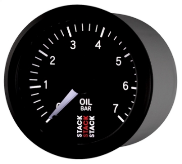 Picture of Autometer Stack 52mm 0-7 Bar M10 Male Pro Stepper Motor Oil Pressure Gauge - Black