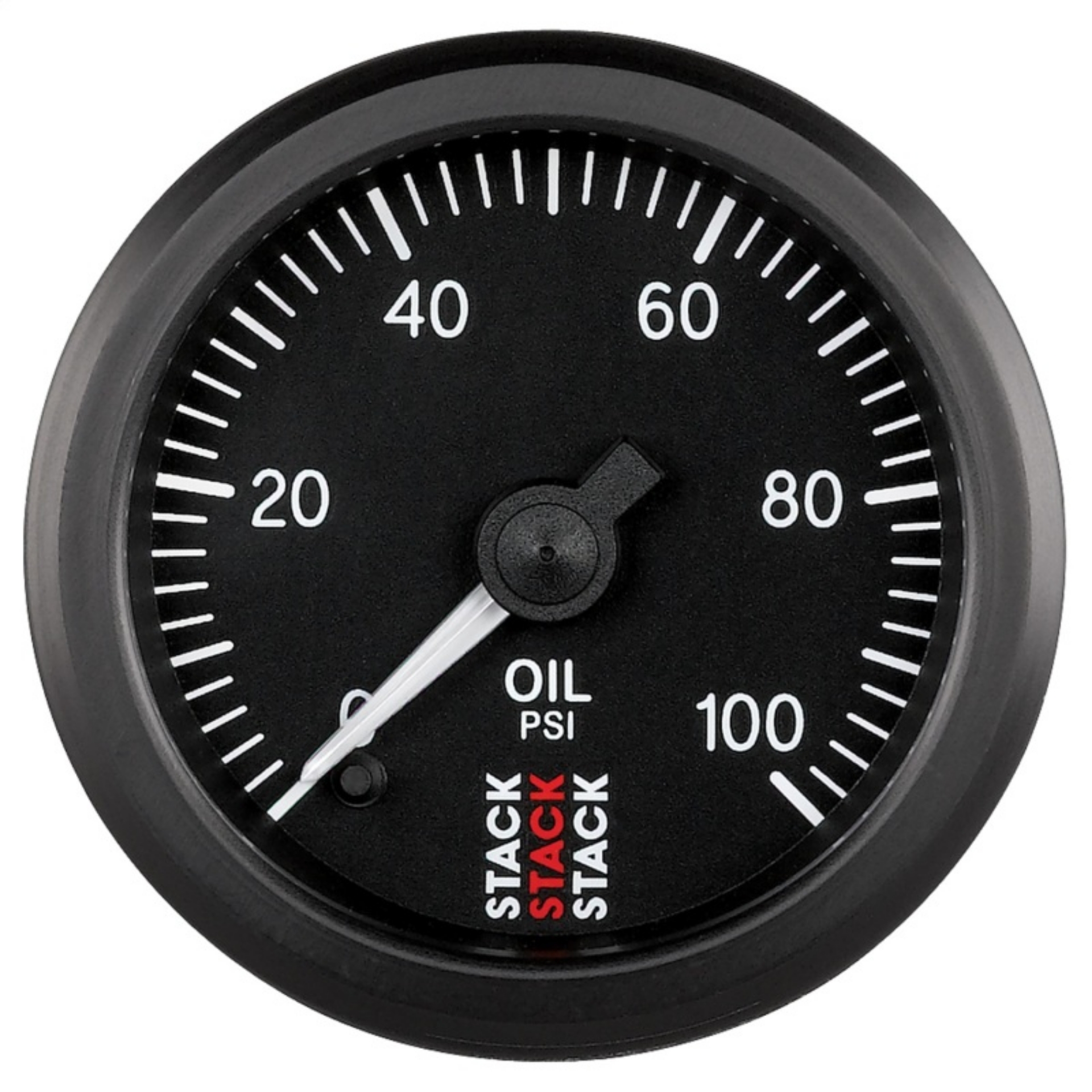 Picture of Autometer Stack 52mm 0-100 PSI 1-8in NPTF Male Pro Stepper Motor Oil Pressure Gauge - Black