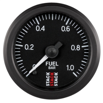 Picture of Autometer Stack 52mm 0-1 Bar M10 Male Pro Stepper Motor Fuel Pressure Gauge - Black