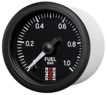 Picture of Autometer Stack 52mm 0-1 Bar M10 Male Pro Stepper Motor Fuel Pressure Gauge - Black