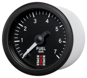 Picture of Autometer Stack 52mm 0-7 Bar M10 Male Pro Stepper Motor Fuel Pressure Gauge - Black