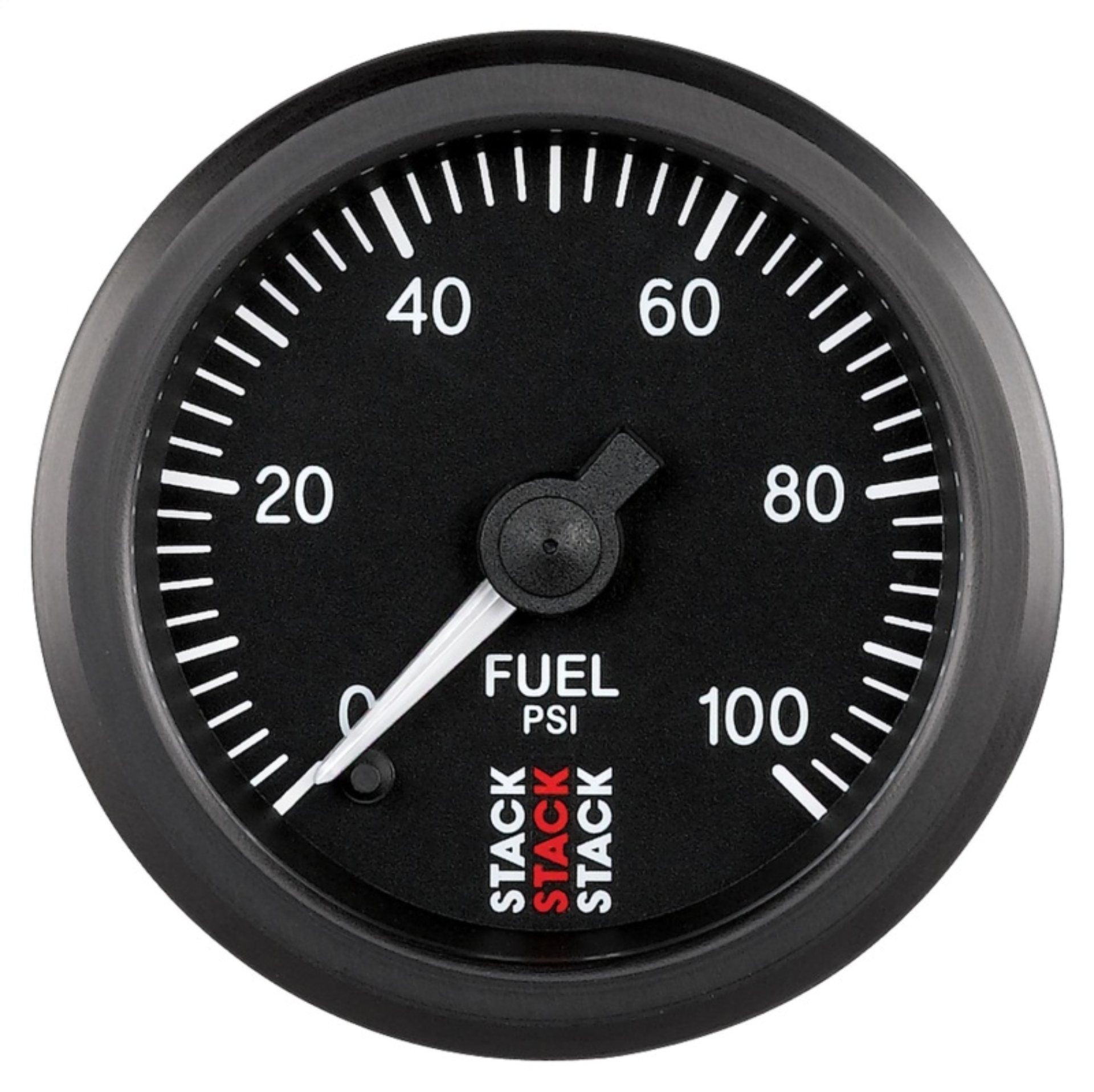 Picture of Autometer Stack 52mm 0-100 PSI 1-8in NPTF Male Pro Stepper Motor Fuel Pressure Gauge - Black