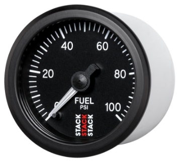 Picture of Autometer Stack 52mm 0-100 PSI 1-8in NPTF Male Pro Stepper Motor Fuel Pressure Gauge - Black