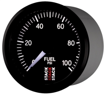 Picture of Autometer Stack 52mm 0-100 PSI 1-8in NPTF Male Pro Stepper Motor Fuel Pressure Gauge - Black