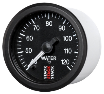 Picture of Autometer Stack 52mm 40-120 Deg C 1-8in NPTF Male Pro Stepper Motor Water Temp Gauge - Black