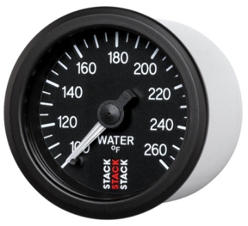 Picture of Autometer Stack 52mm 100-260 Deg F 1-8in NPTF Male Pro Stepper Motor Water Temp Gauge - Black