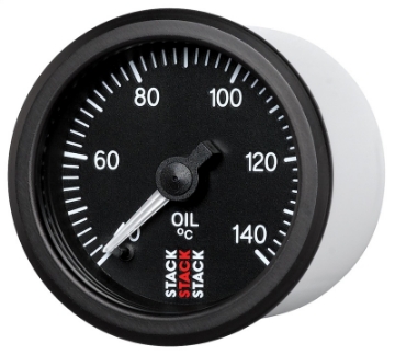 Picture of Autometer Stack 52mm 40-140 Deg C 1-8in NPTF Male Pro Stepper Motor Oil Temp Gauge - Black
