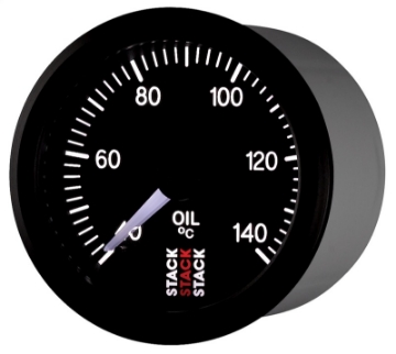 Picture of Autometer Stack 52mm 40-140 Deg C 1-8in NPTF Male Pro Stepper Motor Oil Temp Gauge - Black