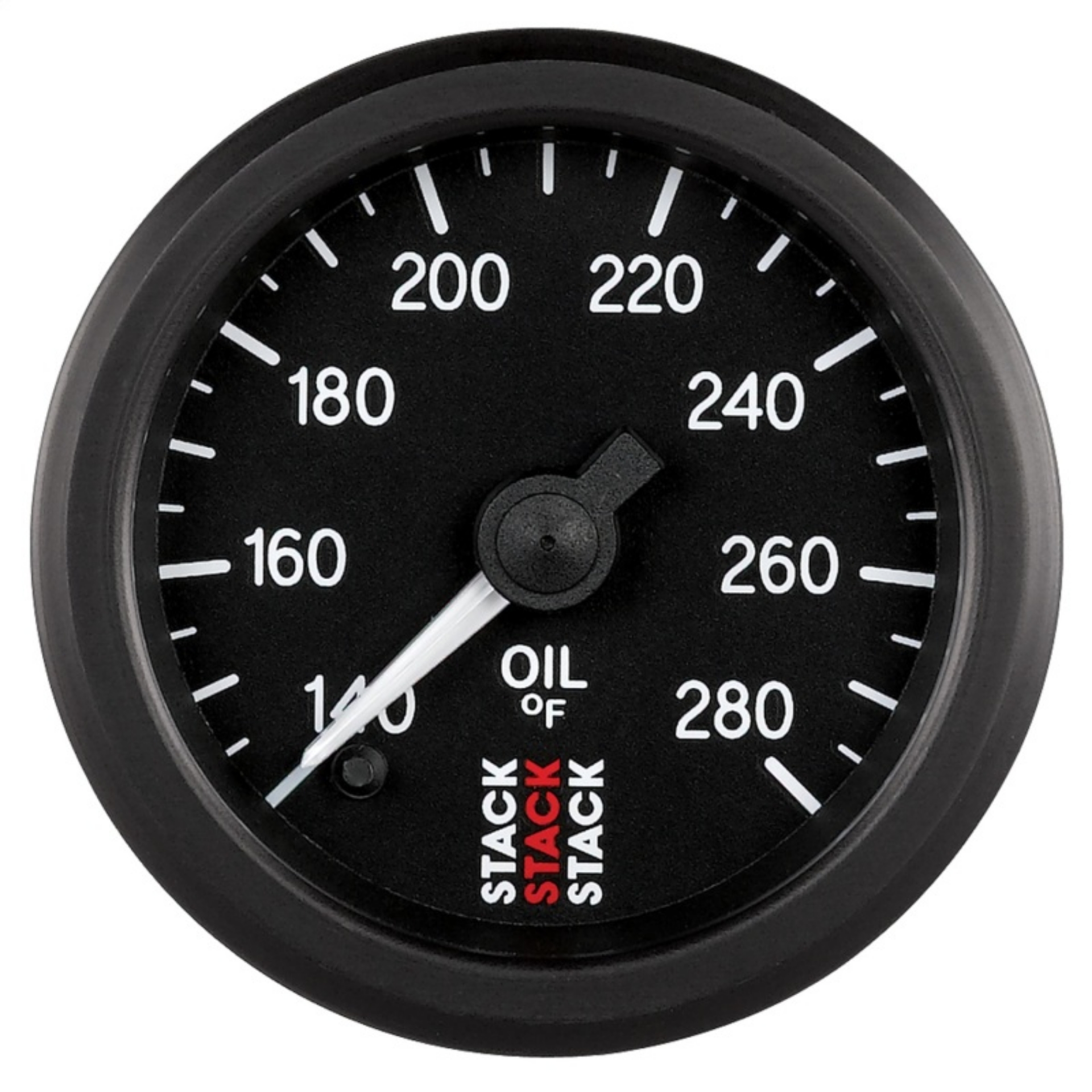 Picture of Autometer Stack 52mm 140-280 Deg F 1-8in NPTF Male Pro Stepper Motor Oil Temp Gauge - Black