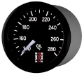 Picture of Autometer Stack 52mm 140-280 Deg F 1-8in NPTF Male Pro Stepper Motor Oil Temp Gauge - Black