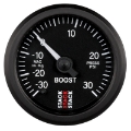 Picture of Autometer Stack 52mm -30INHG to +30 PSI Incl T-Fitting Pro Stepper Motor Boost Press Gauge - Black